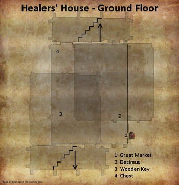 Healers' House map ground floor (D2 FoV location)