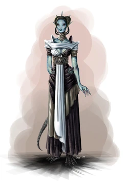 Concept art of Lizard princess Camilla from Divinity: Dragon Commander website