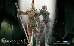 Dragon Knight and Paladin/Champion Wallpaper from Divinity II: Ego Draconis website