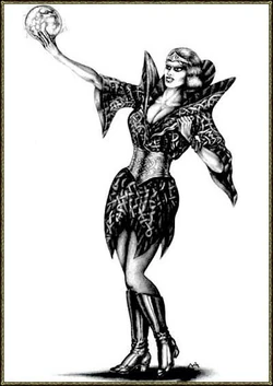 Concept art of human witch from Divine Divinity