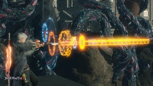 Акс-заряженный выстрел полной мощности.