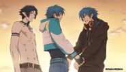 Ren, Aoba y Sly Blue en re:code.