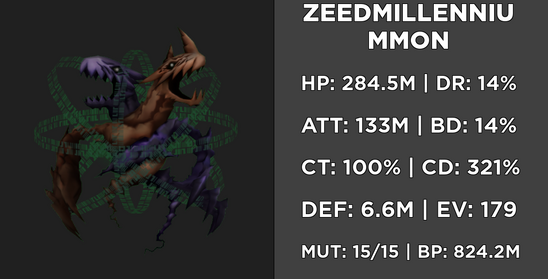 ZeedMillenniummon, Digimon Masters Roblox Wiki