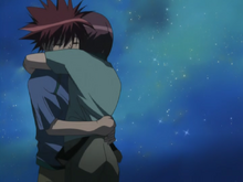 Episode 18 Riku and Daisuke hug