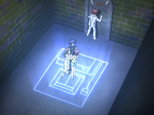 Episode 22 Daisuke stays in the SHoT world while Dark Riku and Risa leave