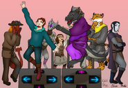 Athelia alongside the Main Party in a non-canon D&D competition.