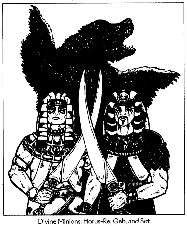 神侍Divine Minion：荷鲁斯-雷Horus-Re、盖布Geb、赛特Set