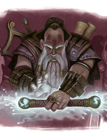 a  artificer infusing a rod with magic