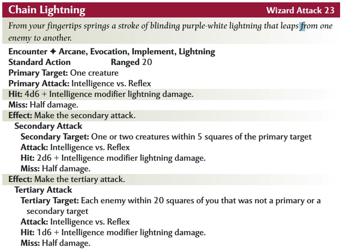 Chain lightning D&D4 Wiki Fandom