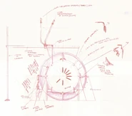 Log chipper sketch with notes.