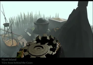 Looking at the bay from behind the gears (not in the game)