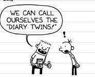 Rowley getting his diary in the online book.