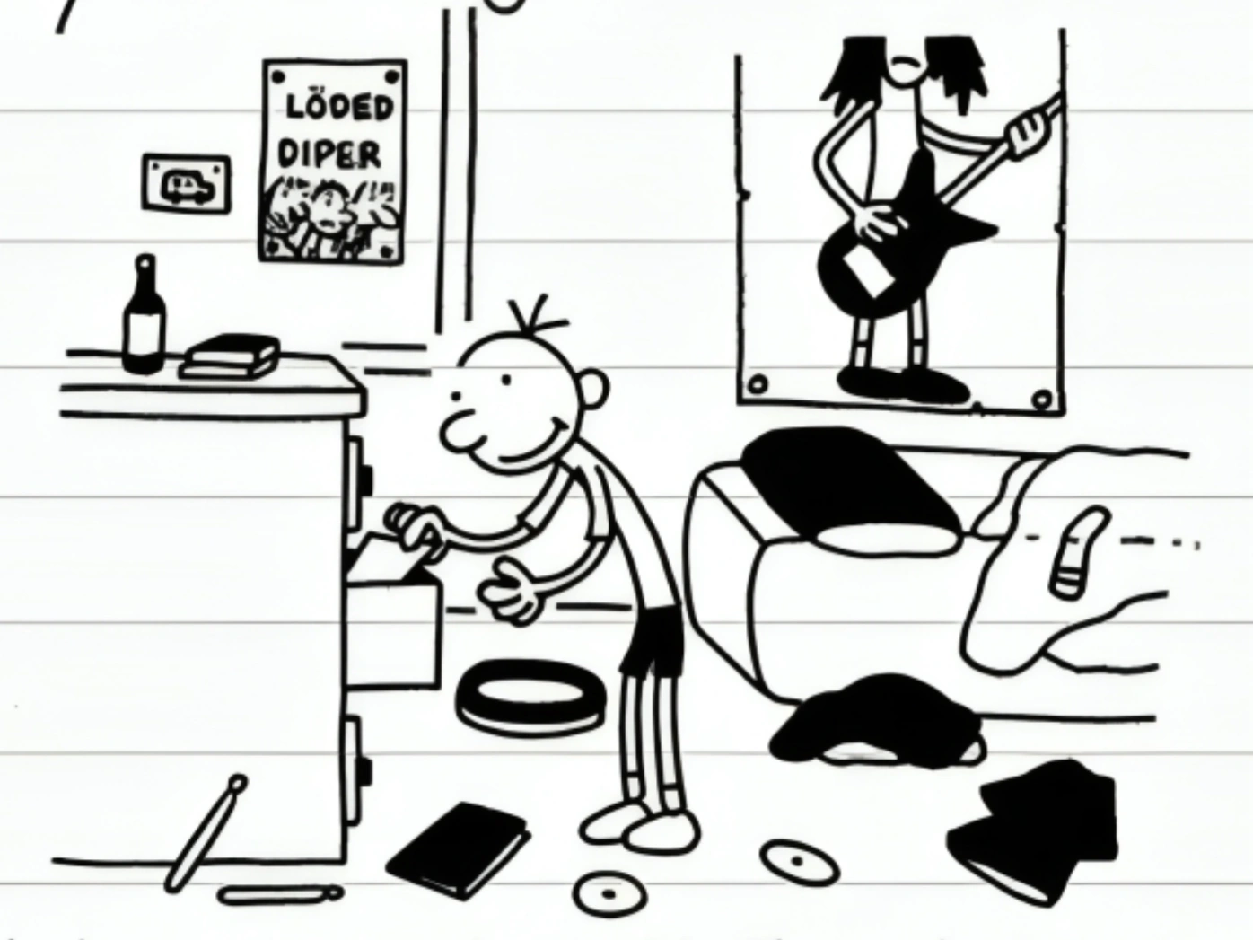 Rodrick Heffley's room Diary of a Wimpy Kid Wiki Fandom