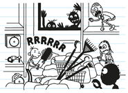 Greg imagines being inside DIY store to attack the zombies