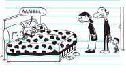 The Stringer Family finds Greg sleeping in Laurel's bed in her room.