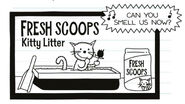"Can You Smell Us Now" playing in a cat litter advertisement.