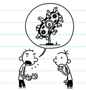 Rodrick explaining the ride to Greg.