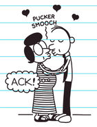 Susan and Frank kissing