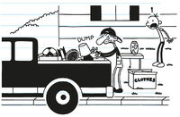 Greg is shocked to see a guy from Whirley Street takes the trash into the truck