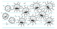 Rowley's viruses attacking Greg's immune system