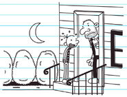 Mr. Brown sees Greg outside Abigail's house