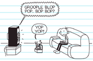 Manny and Greg watching The Snurples