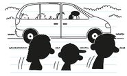 The Heffley Family hide in the minivan