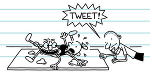 Fregley wrestling Greg in gym class