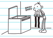 Greg sniffs his jeans after washing three times with bleach