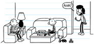 Susan catching Greg, Manny and Rodrick behaving, and Susan believing that it's proof that Screen-Free weekends are working