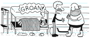 Mr. Nuzzi took a look at half eaten stick of deodorant after Julian had eaten it on purpose to make himself sick as he groaned in bed while Mr. Jefferson speaks to him about the deodorant incident.