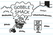 Fregley eats grass in his yard