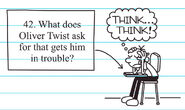 Greg takes a test on Oliver Twist
