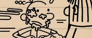 Greg's face with smashed cake animated