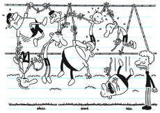 Greg and his cabin-mates (horribly) attempting the rope obstacle course.