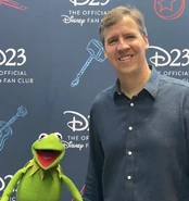 Jeff next to Kermit the Frog