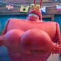 Larry Langosta en Bob Esponja (ep. 75) y en Al rescate de Fondo de Bikini: La película de Arenita Mejillas.