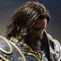 Anduin Lothar en Warcraft: El primer encuentro de dos mundos.