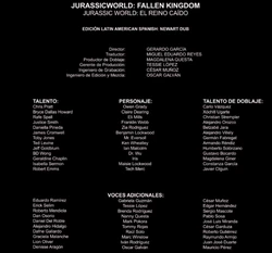 CRÉDITOSJURASSICWORLDELREINOCAÍDODISNEYPLUS