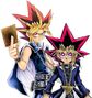 Yugi Muto y su contraparte Yami Yugi en Yu-Gi-Oh!.