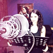 Jessica Ángeles grabando a Katniss Everdeen