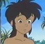 Mowgli en El libro de la selva (anime) (doblaje original).