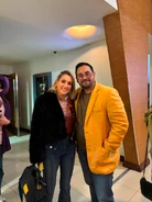 Romina Marroquín Payró y David Herrera en la premiere.