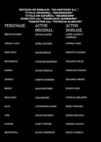 Créditos del doblaje (Primera versión)