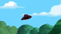 Perry's hat flying