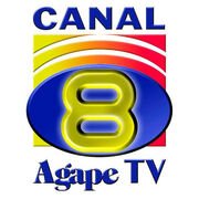 Logotipo actual de Ágape TV - Canal 8 (Desde 2001).