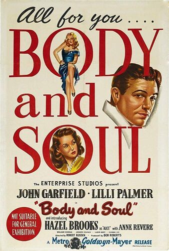 Body and Soul 1947 poster