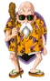 Maestro Roshi en Zero y el dragón mágico.
