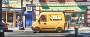 Logotipo de Super Mario Bros. Plomería en la furgoneta.