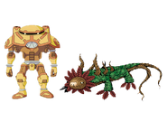 Arbormon y Petaldramon en Digimon 4.